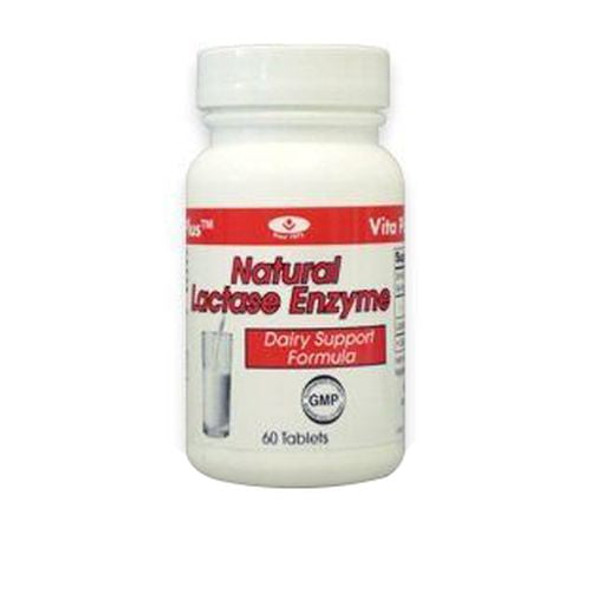 Natural Lactase Enzyme 60 Tabs By Vita plus