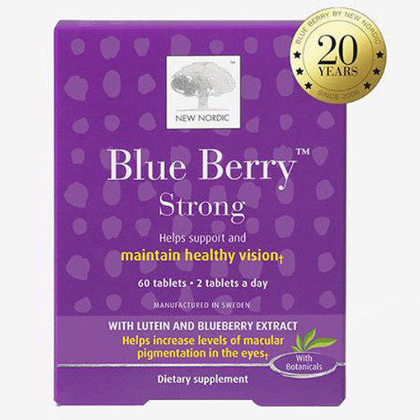 Blue Berry Strong to Strengthen the Vision 60 Tabs By New Nordic US Inc