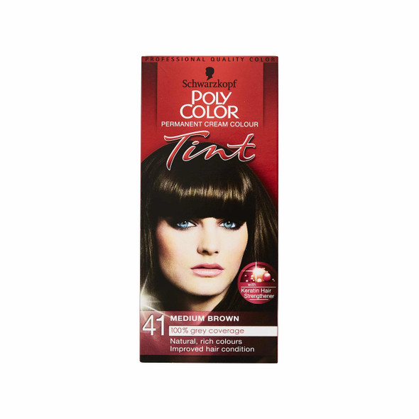 Poly Color Schwarzkopf Permanent Cream Colour Tint 41 Medium Brown