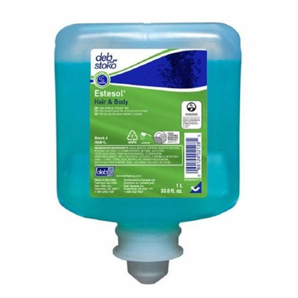 Shampoo and Body Wash Estesol 1,000 mL Dispenser Refill Bottle Rainforest Scent Case of 6 By Deb