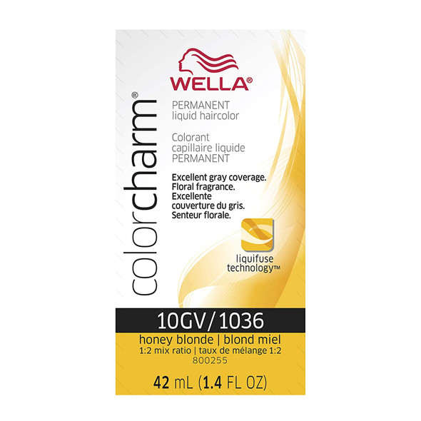 Wella ColorCharm Permanent Liquid Hair Color, 10GV/1036, 1.42 fl. oz.