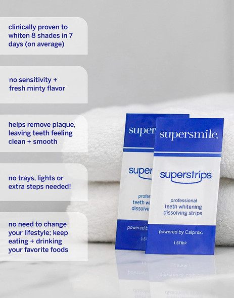 Supersmile Superstrips - Professional Teeth Whitening Dissolving Strips