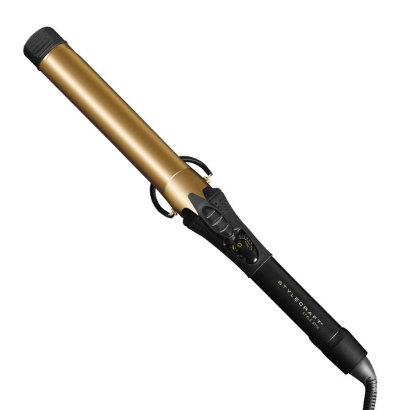 StyleCraft Style Stix 24K Gold Professional Barrel Long Spring Hair Curling Iron