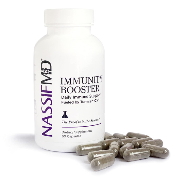 NassifMD Immunity Booster- Anti Aging Pills | Anti- Inflammatory & Antioxidants Supplement | Skin Vitamins with Turmeric Curcumin & Zinc to Reduce Inflammation and Promote Collagen Production