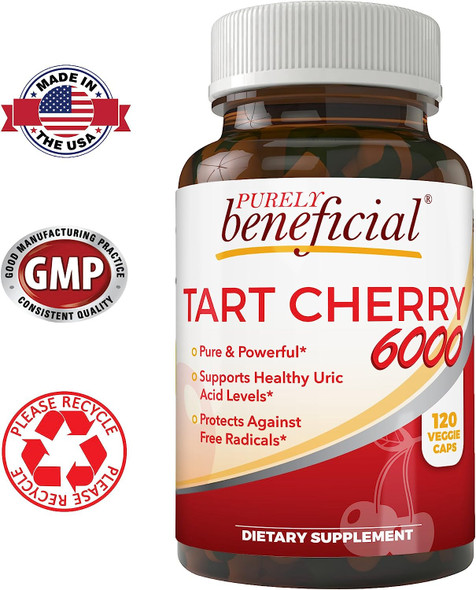 Tart Cherry 6000/Milk Thistle 25k - Extra Strength, Non-GMO, Vegan, 120 Capsules Each