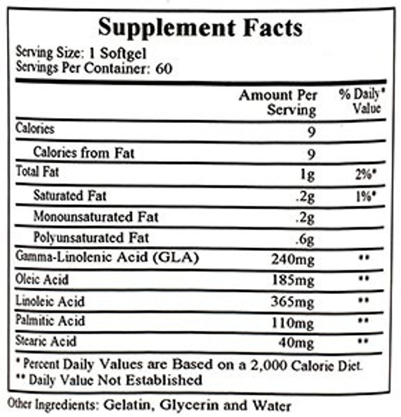 Ecological Formulas/Cardiovascular Research Borage Oil GLA-240