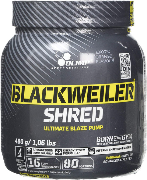 Olimp Nutrition Blackweiler Shred, Exotic Orange - 480g