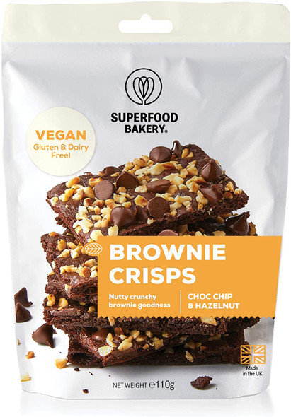 Superfood Bakery Choc Chip & Hazelnut Brownie Crisps 110g