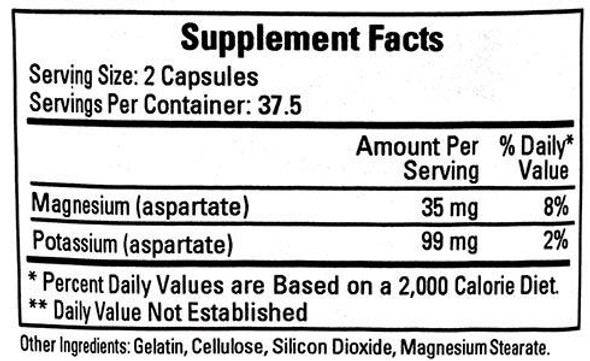 Ecological Formulas/Cardiovascular Research Isotonic Min. Formula (Mg/K Aspartate)