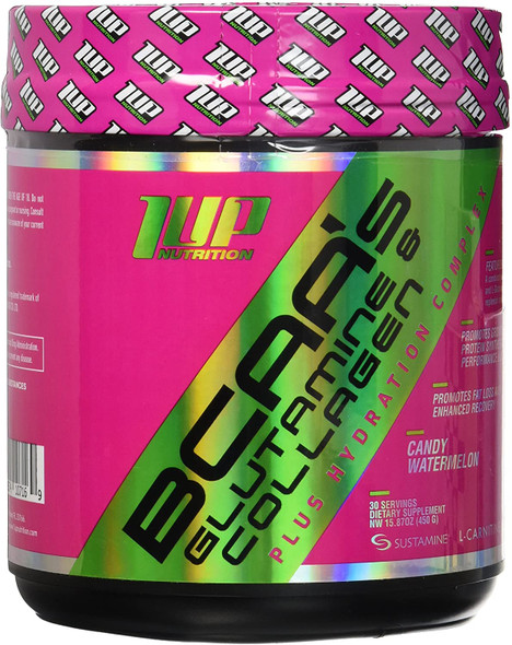 1Up Nutrition Her BCAA's, Glutamine & Collagen Plus Hydration Complex, Candy Watermelon - 405g