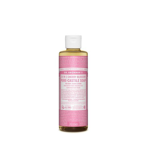 Dr Bronners Organic Cherry Blossom Pure Castile Liquid Soap 240ml