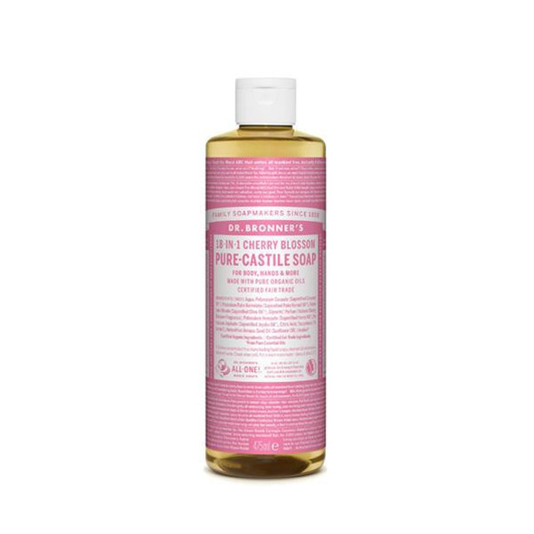 Dr Bronners Organic Cherry Blossom Pure Castile Liquid Soap 475ml