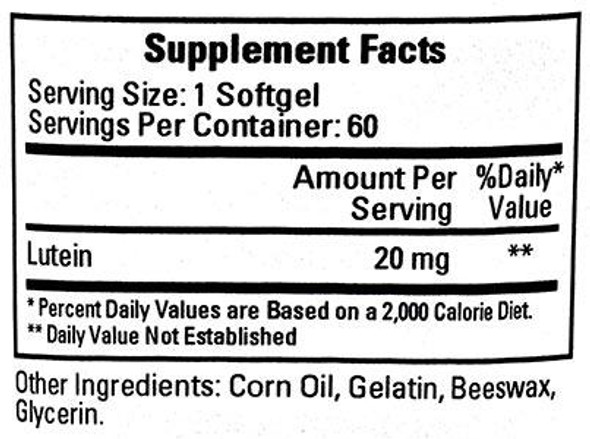 Ecological Formulas/Cardiovascular Research Lutein 20mg