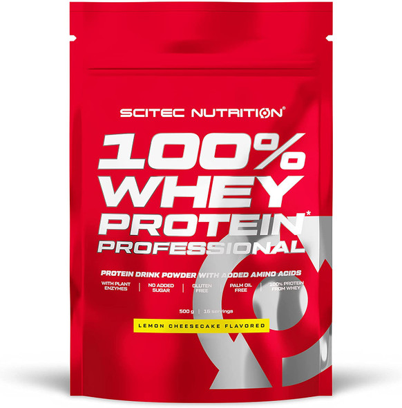 SciTec 100% Whey Protein Professional, Lemon Cheesecake - 500g