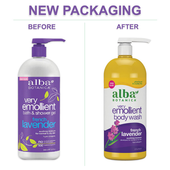 Alba Botanica Bath and Shower Gel French Lavender 32-Ounce Bottle