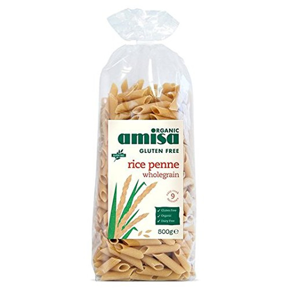 Amisa Organic & Gluten Free Wholegrain Rice Penne 500g