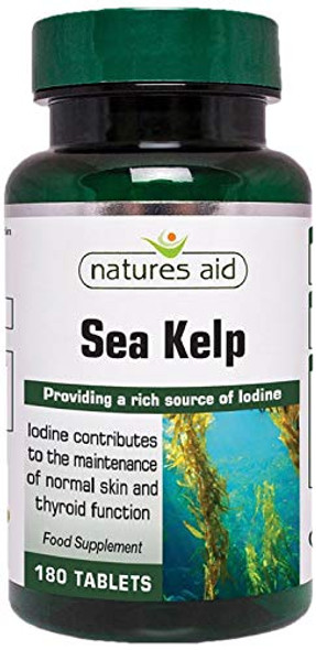 Natures Aid Kelp with Calcium Tablets 187mg Pack of 180