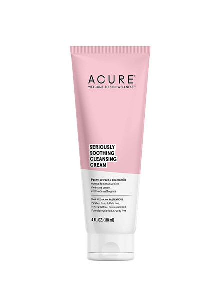 Acure Organics Sensitive Facial Cleanser with Argan Oil + Probiotic Unscented - 4 fl oz