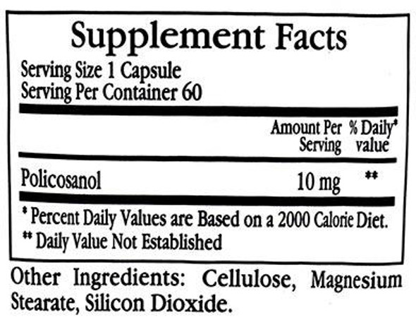 Ecological Formulas/Cardiovascular Research Policosanol 10mg