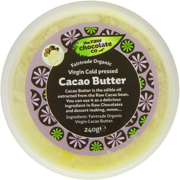 The Raw Chocolate Company Organic Virgin Cold Pressed Cacao Butter 240g