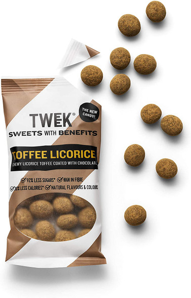 tweek sweets Chocolate Dusted Toffee Licorice 65g