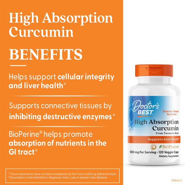 Doctor's Best High Absorption Curcumin 500 mg 120 Capsules