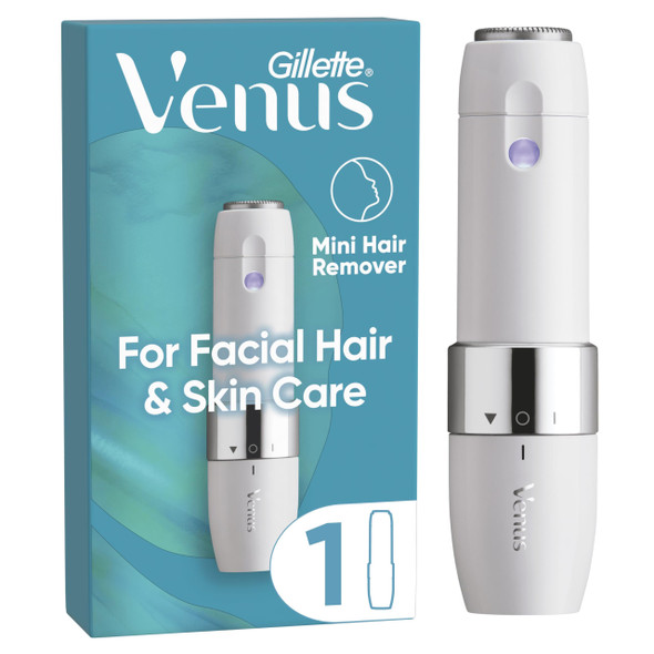 Gillette Venus for Facial Hair & Skin Care, Face Trimmer for Women, Mini Facial Hair Remover, Compact and Portable Electric Shaver for Women