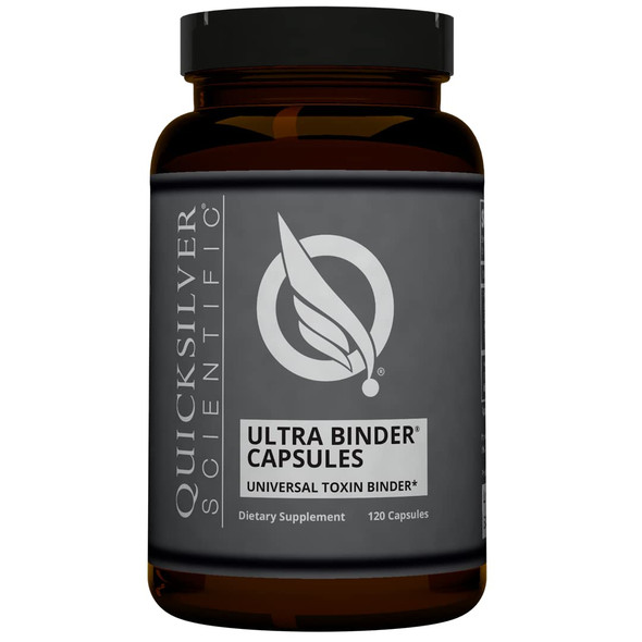 Quicksilver Scientific Ultra Binder Capsules Activated Charcoal Bentonite Clay Gut Health Supplement for Detox and Digestive Health  Active Cleansing Support Powder 120 Capsules