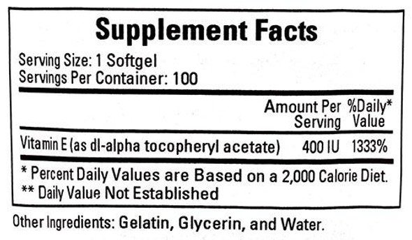 Ecological Formulas/Cardiovascular Research Vitamin E-400 (L Alpha Tocopherol Acetate)