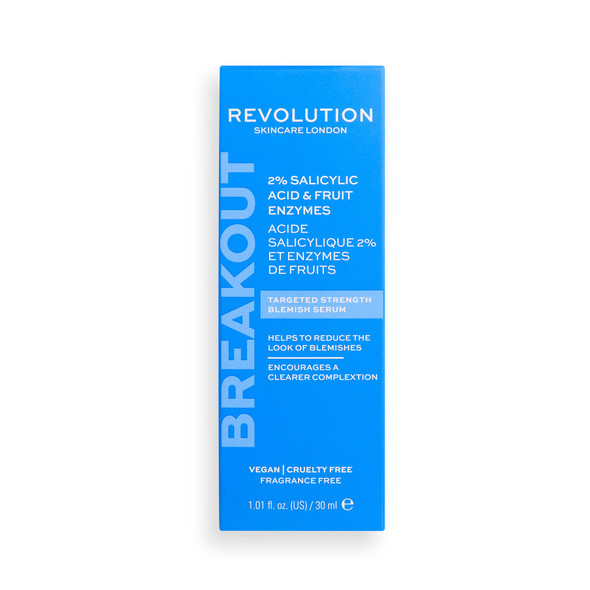 Revolution Skincare 2% Salicylic Acid and Fruit Enzyme Anti Blemish Serum
30ml