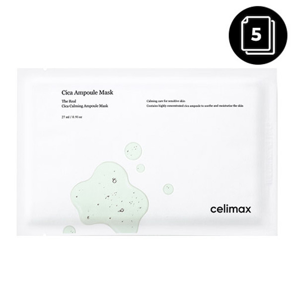 celimax The Real Cica Calming Ampoule Mask 27ml * 5ea
