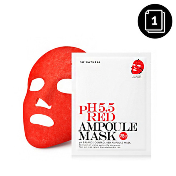 so natural pH 5.5 Red Ampoule Mask 1ea