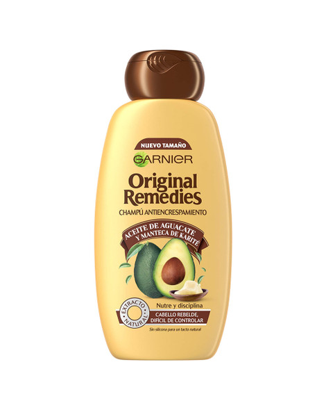 Garnier Original Remedies Shampoo with Avocado Oil and Shea Butter for Rebel and Sweep Hair – 300 ml