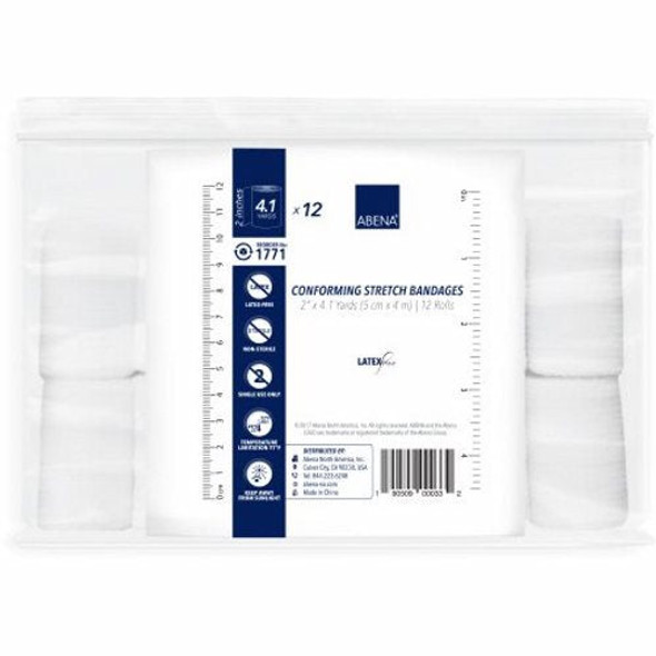 Conforming Bandage Abena Cotton 1-Ply 2 Inch X 4-1/10 Yard Roll Shape NonSterile Case of 96 By Abena