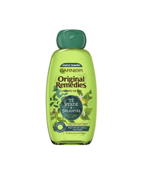 Garnier Original Remedies - Shampoo with Green Tea and 5 Plants for Normal Hair and Daily Use - 300 ml