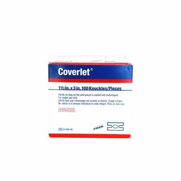 Adhesive Strip Coverlet 1-1/2 X 3 Inch Fabric Knuckle Tan Sterile Beige 100 Count By Coverlet