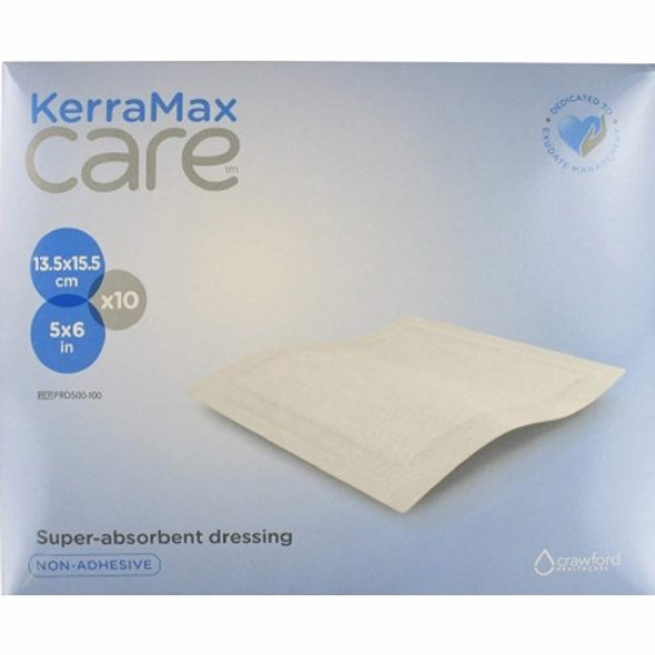 Super Absorbent Dressing 5 X 6 Inch Sterile 10 Count By Crawford Healthcare