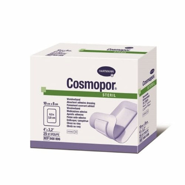 Adhesive Dressing Cosmopor 3-1/8 X 4 Inch NonWoven Rectangle White Sterile 25 Count By Hartmann Usa Inc