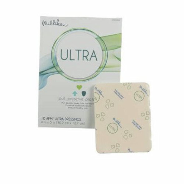 Foam Dressing ULTRA 4 X 5 Inch Rectangle Non-Adhesive without Border Sterile 1 Each By Milliken