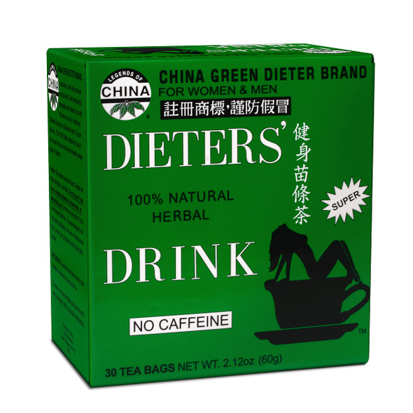 Uncle Lee's Tea China Green Dieters Tea Caffeine Free 2.12 Oz 30 Count