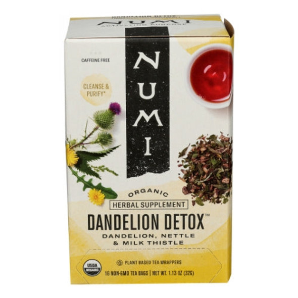 Organic Dandelion Detox Tea 16 Bags (Case of 6) By Numi Tea