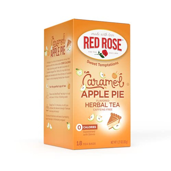 Sweet Caramel Apple Pie Tea 18 Bags (Case of 6) By Red Rose