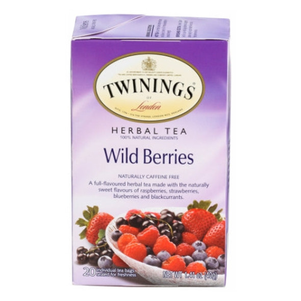 Herbal Wild Berry Tea 20 Bags (Case of 6) By Twinings Tea