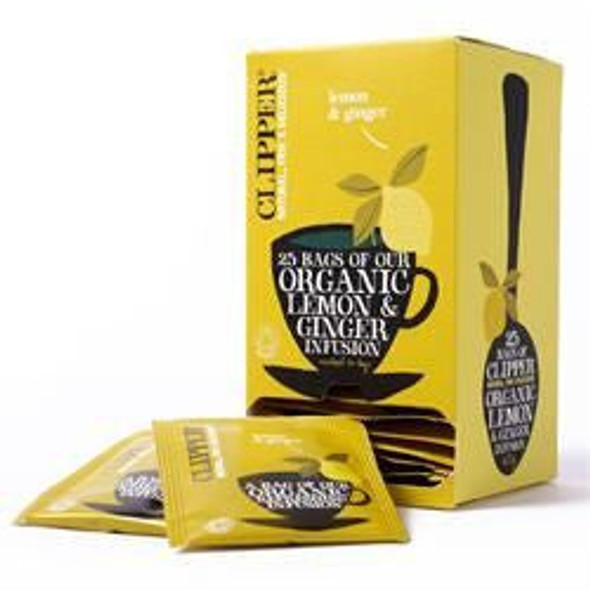 Clipper Organic Lemon & Ginger Tea Infusion 25 Bags