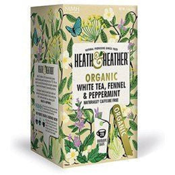 Heath & Heather Organic White Tea, Fennel & Peppermint 20 Bag
