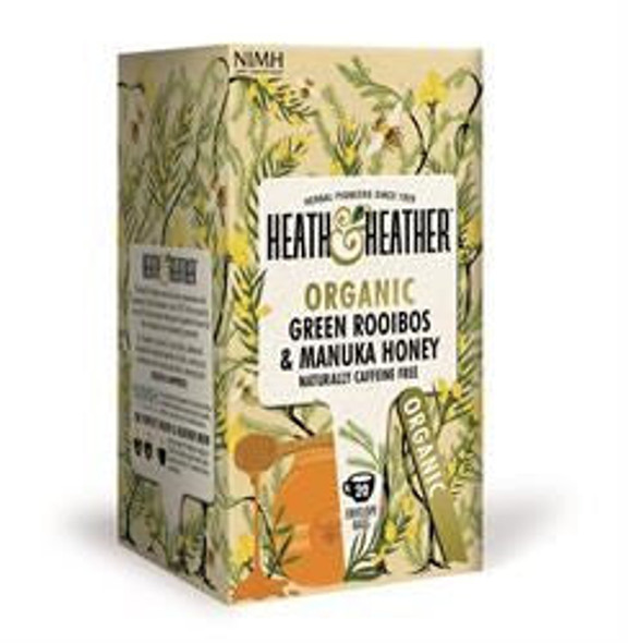 Heath & Heather Organic Green Rooibos With Manuka Honey 20 Bag