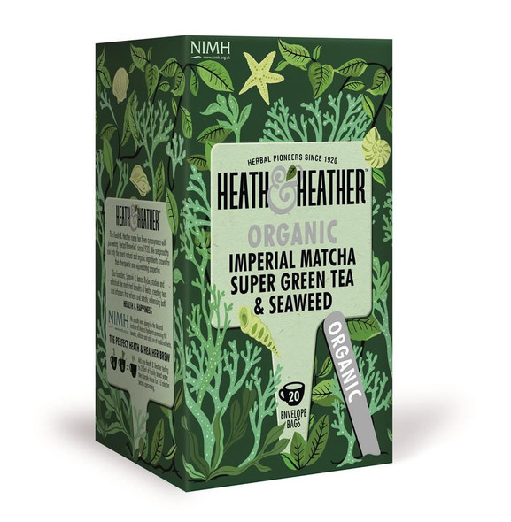 Heath & Heather Organic Super Green Tea Matcha & Seaweed 20 Bag