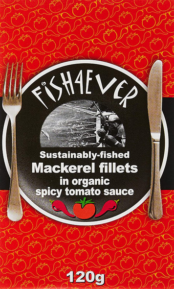 Fish 4 Ever Mackerel Fillets in Spicy Tomato Sauce 125g