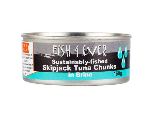 Fish 4 Ever Skipjack Tuna Chunks in Brine 160g