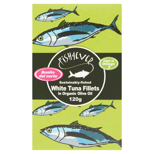 Fish4Ever White Tuna Fillets in Olive Oil 120g